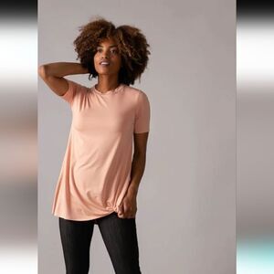 NWT Side Knot Tunic Half Sleeve - Canyon Rose